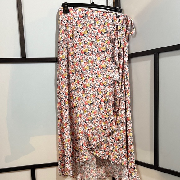 Rachel Zoe Floral Maxi Skirt in PInK Orange and Yellow - Picture 1 of 5